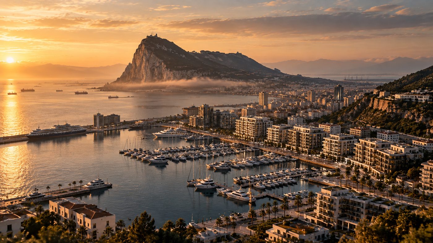 Harbour and marina at sunset
